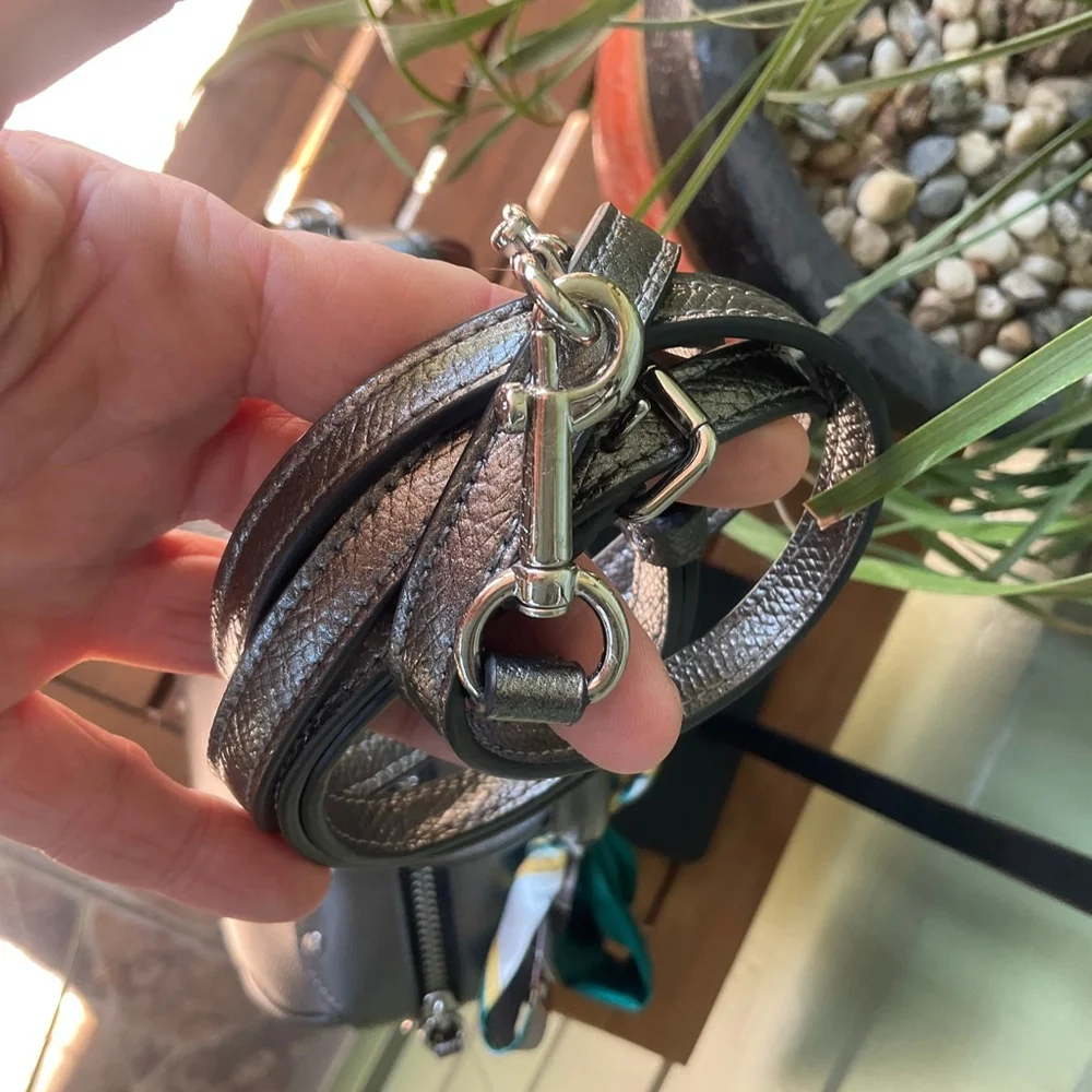 Coach Metallic Gray Boston Style Satchel Doctor Bag F56125 EUC - Picture 12 of 15